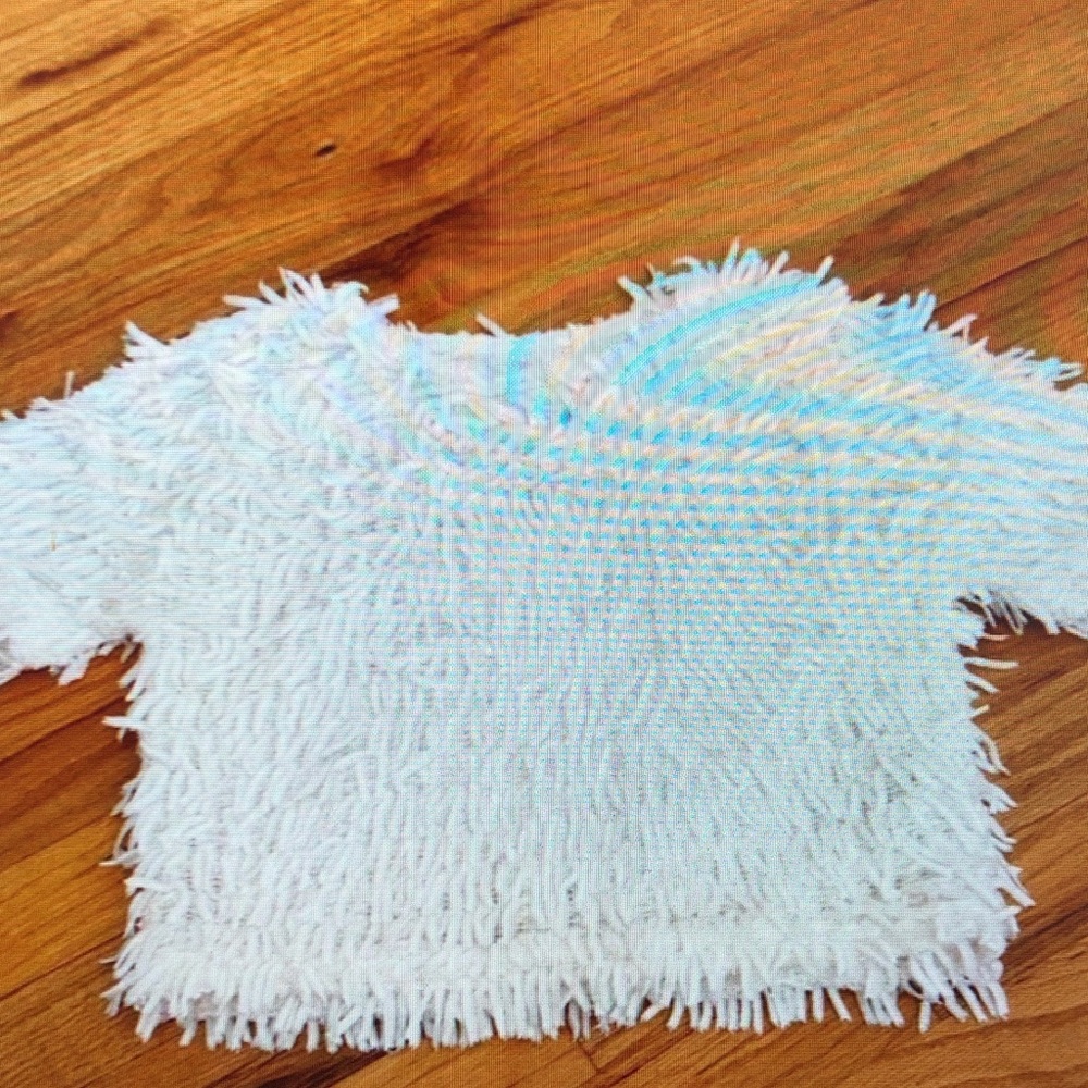 Zara Kids' White Fuzzy Sweater
